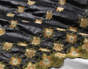 Bazin Brodé black gold