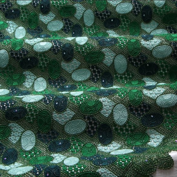 Guipure green-aqua