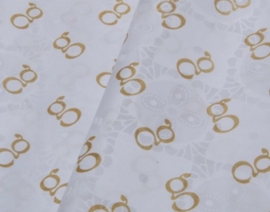 Getzner Doré white with gold print