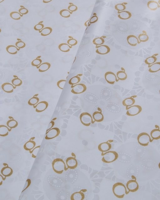 Getzner Doré white with gold print