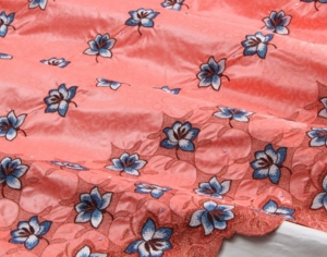 Bazin Brodé salmon blue