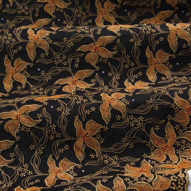 Embroidery black-copper