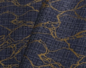 Getzner Doré anthracite with gold print