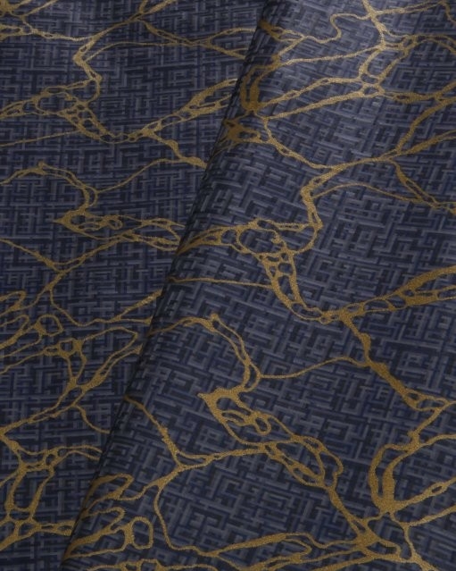 Getzner Doré anthracite with gold print