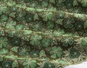 Embroidery olive-green