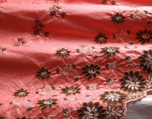 Bazin Brodé salmon - gold