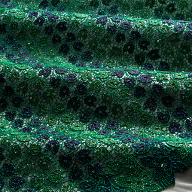 Guipure green-blue