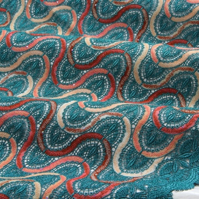 Guipure night turquoise