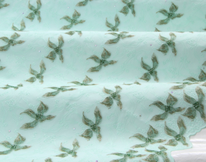 Embroidery aqua