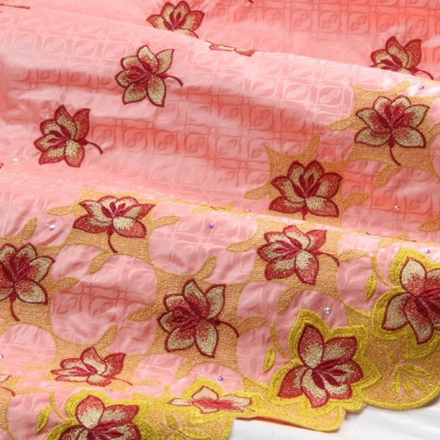 Bazin Brodé salmon gold