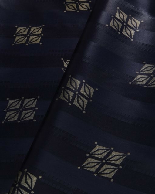 Getzner Doré midnight blue with gold print