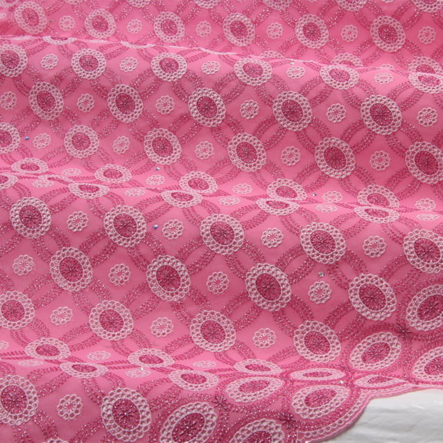 Embroidery light pink-silver