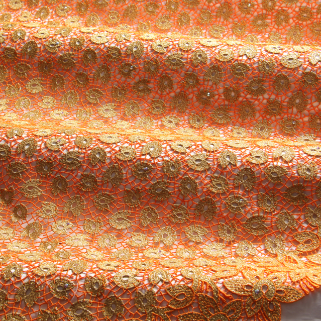 Guipure orange-gold