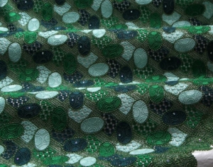 Guipure green-aqua
