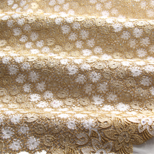 Guipure gold-white
