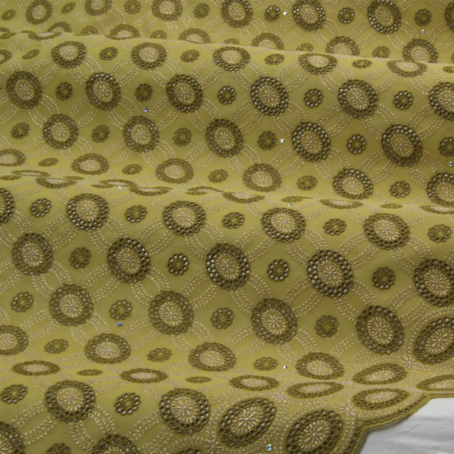 Embroidery green-gold
