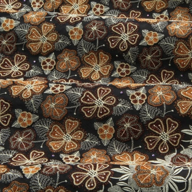 Embroidery black-gold