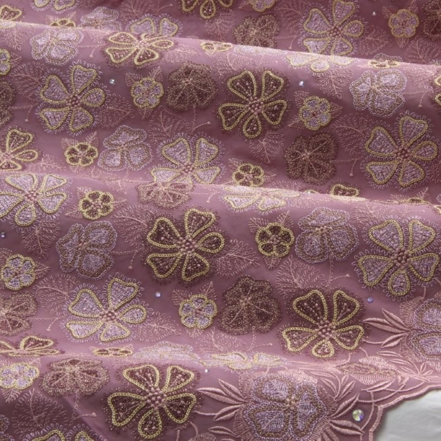 Embroidery dusty-pink