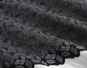 Embroidery black-silver