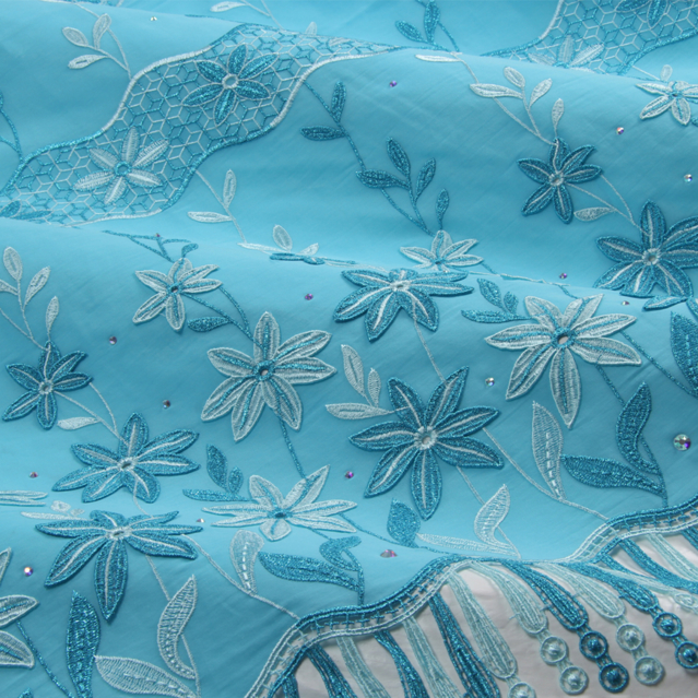 Embroidery light turquoise- turquoise
