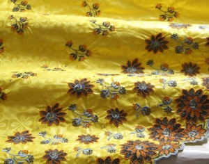 Bazin Brodé yellow - orange