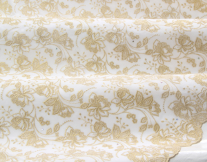 Embroidery white-gold