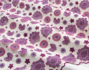 Net Lace cream-lilac