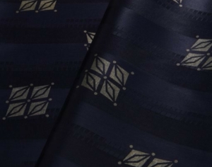 Getzner Doré midnight blue with gold print
