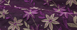 Embroidery purple-gold