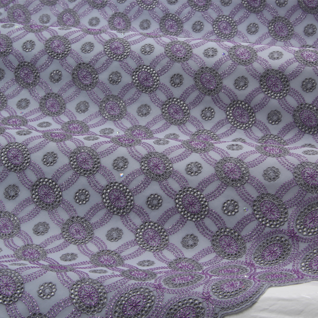 Embroidery grey-lilac