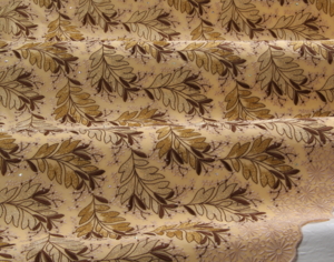Embroidery caramel-brown-gold lurex