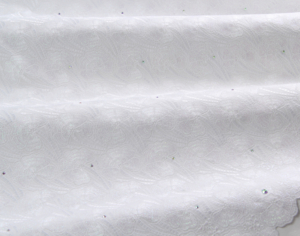 Embroidery white - lurex irisé