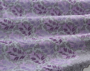 Embroidery grey-lavender-purple lurex
