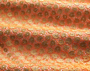 Guipure orange-gold