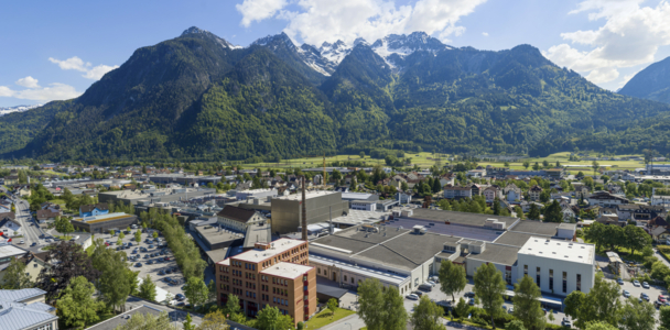 Aerial photo of the company premises